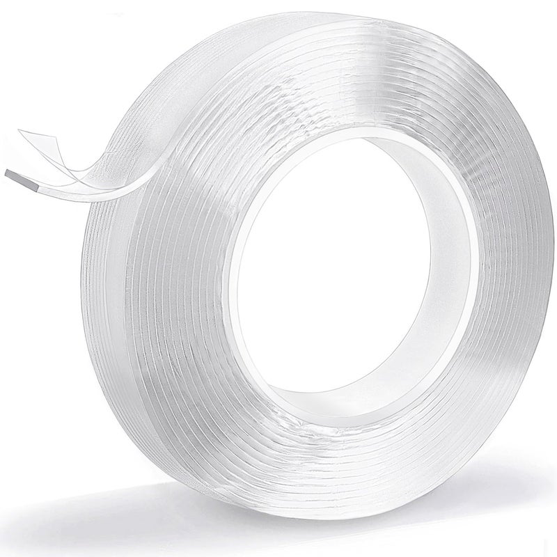 Nalisence Heavy Duty Double Sided Mounting Tape, 1" x 120", Traceless and Removable Nano Adhesive Tape for Outdoor and Indoor, Strong Stick Clear Two Sided Gel Grip Tape (10 FT) - Image 1